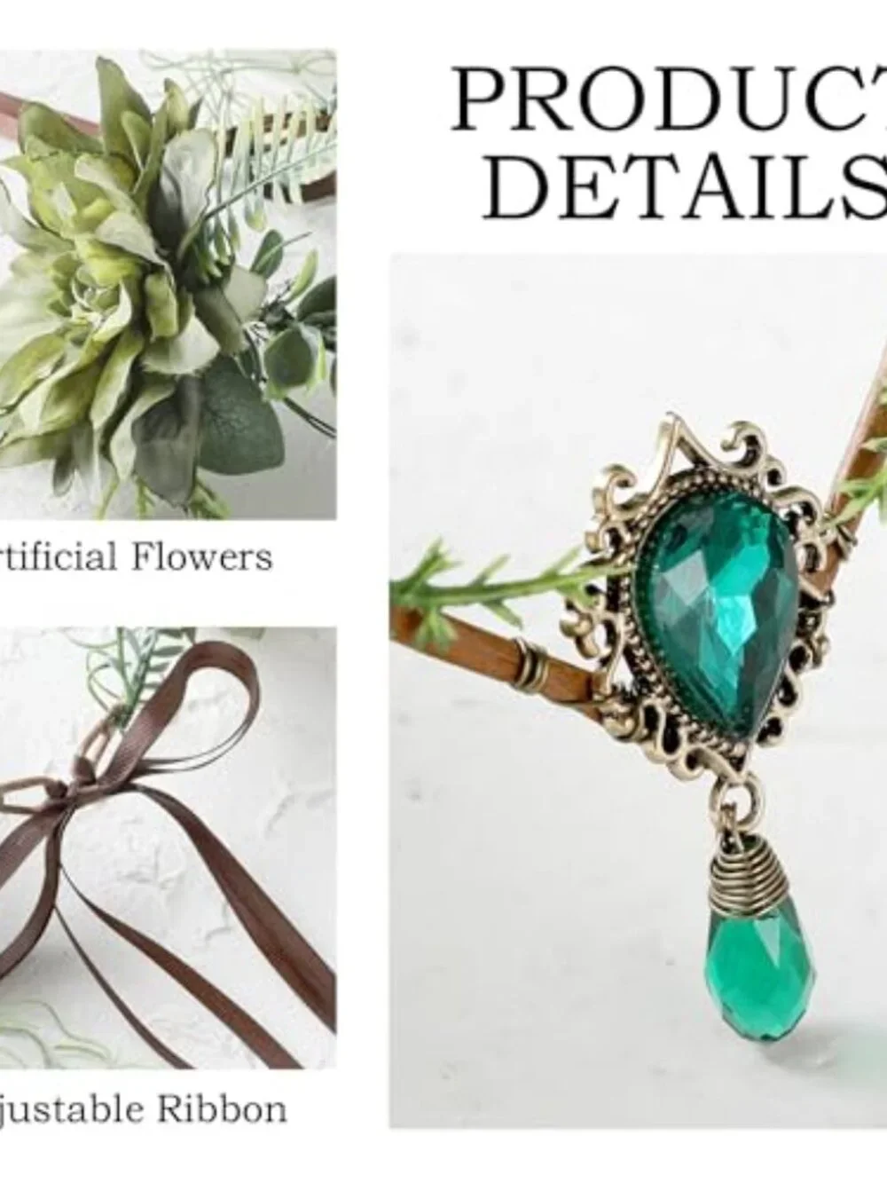 Woodland Flower Fairy Crown - Forest Elf Headpiece for Renaissance Cosplay &